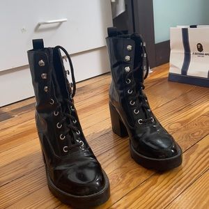 MARC FISHER ML WANYA COMBAT BOOTS